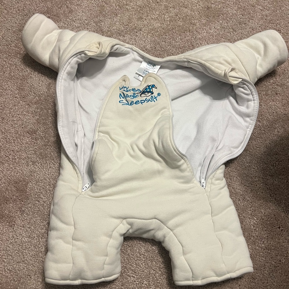 Magic Large Baby Sleepsuit in soft yellow